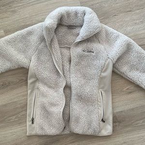 Columbia Cream Zip Up Sherpa Jacket